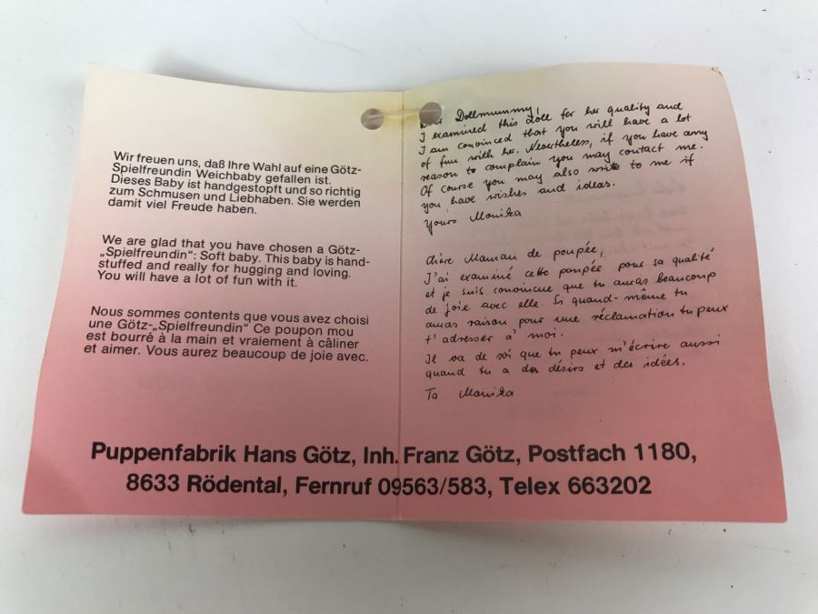 Gotz German Doll New In Box [Photo 12]