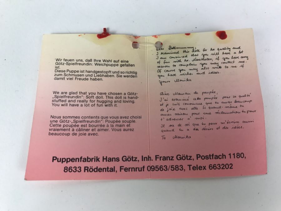 Gotz German Doll New In Box [Photo 12]