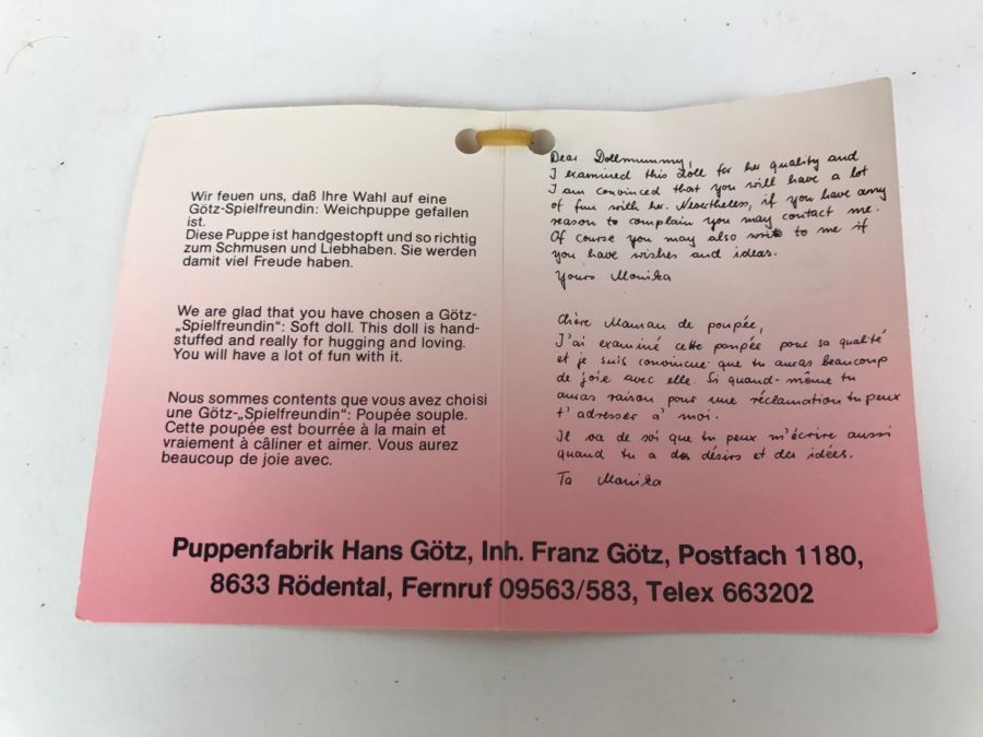 Gotz German Doll New In Box [Photo 12]