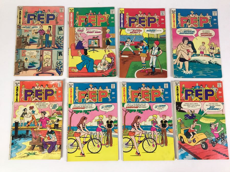 (8) Comic Books PEP #302, 303, 304, 305, 306, 307, 307, 308