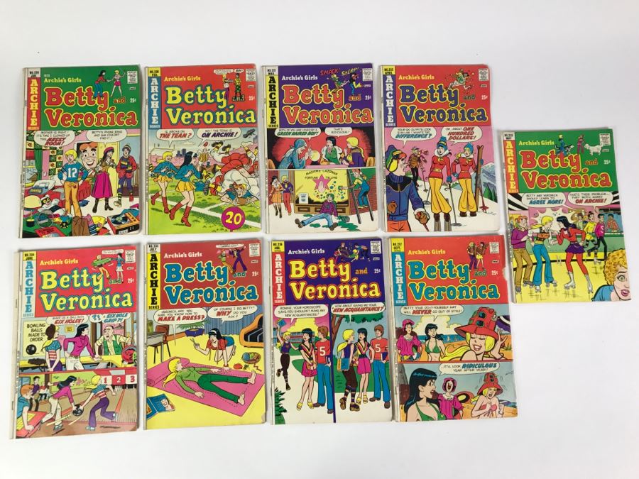 (9) Betty And Veronica Comic Books #229, 230, 231, 232, 233, 234, 235, 236, 237