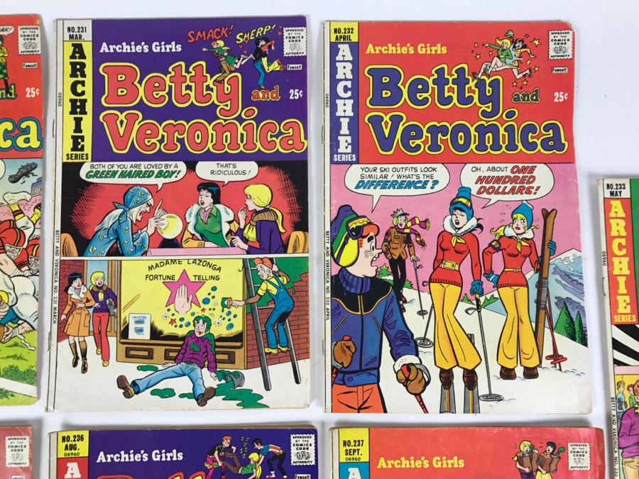 (9) Betty And Veronica Comic Books #229, 230, 231, 232, 233, 234, 235 ...