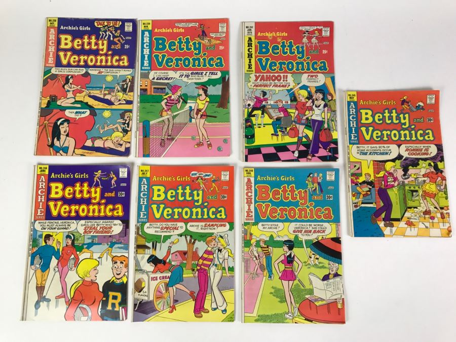 (7) Betty And Veronica Comic Books #238, 239, 241, 245, 246, 247, 248 [Photo 1]