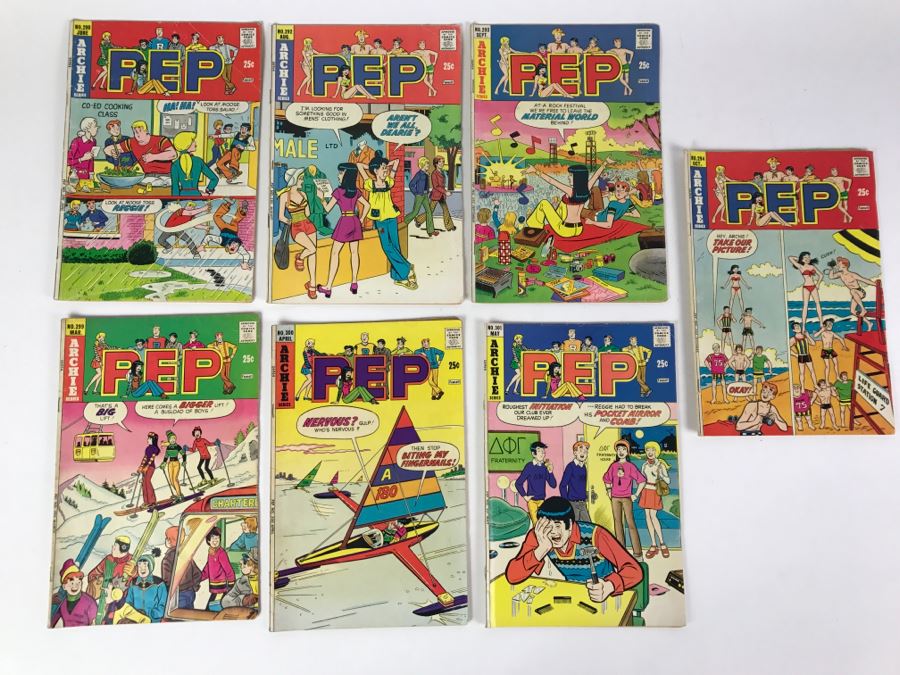 (7) PEP Comic Books #290, 292, 293, 294, 299, 300, 301
