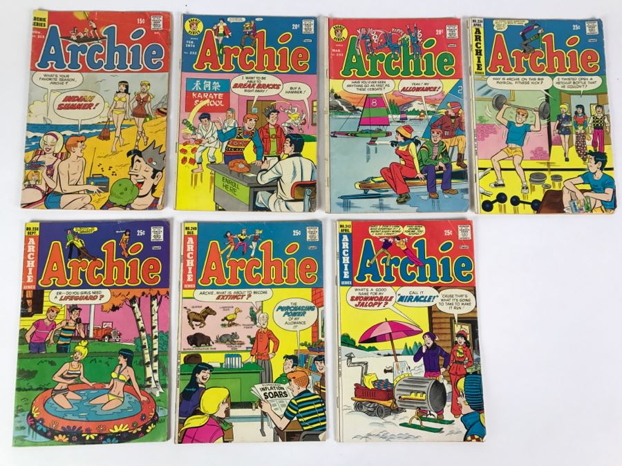 (7) Archie Comic Books #213, 232, 233, 234, 238, 240, 243 [Photo 1]