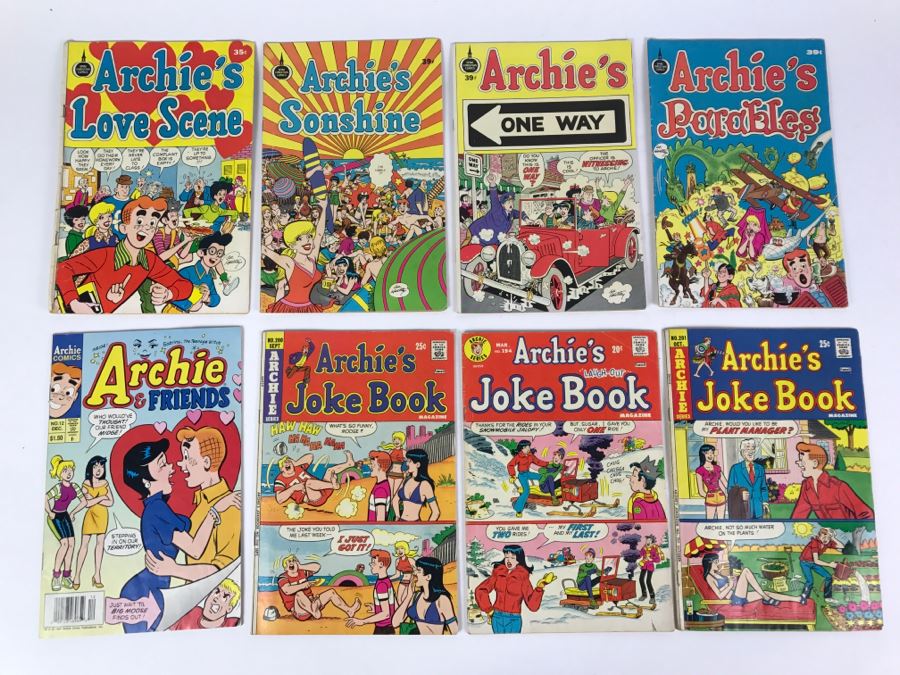 Archie's Love Scene, Archie's Sonshine, Archie's One Way, Archie's Parables, Archie & Friends #12 And Archie's Joke Book #194, 200, 201 Comic Books [Photo 1]