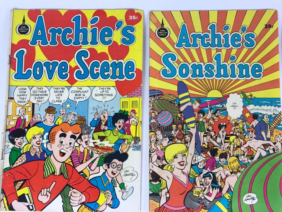 Archie's Love Scene, Archie's Sonshine, Archie's One Way, Archie's Parables, Archie & Friends #12 And Archie's Joke Book #194, 200, 201 Comic Books [Photo 3]