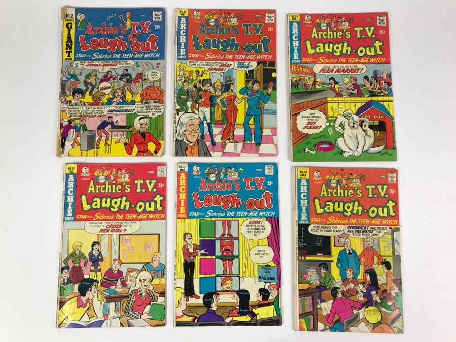 (6) Archie's T.V. Laugh Out Giant #2, #24, 28, 30, 31, 32 Comic Books [Photo 1]