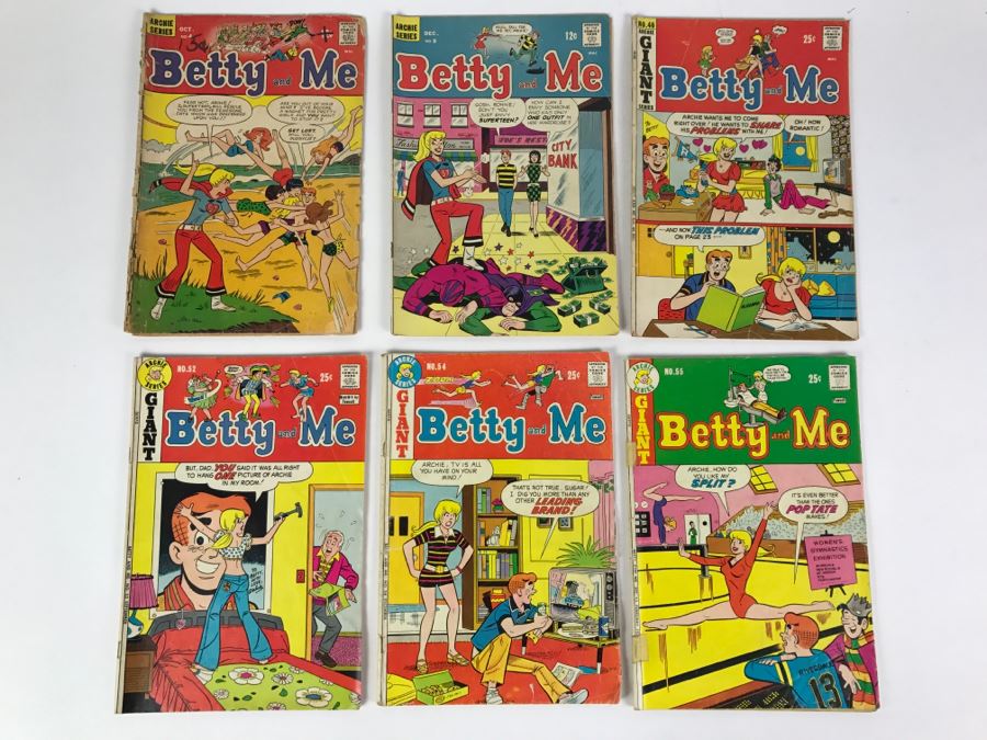 (6) Betty And Me #4, 5, 46, 52, 54, 55 Comic Books [Photo 1]