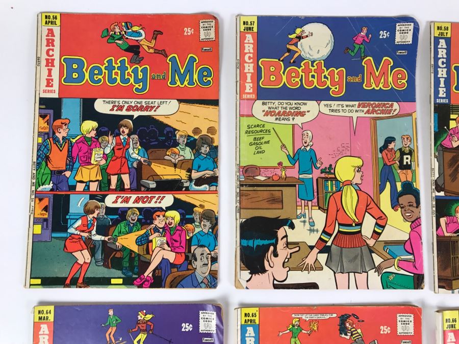 (9) Betty And Me #56, 57, 58, 61, 62, 64, 65, 66, 67 Comic Books [Photo 2]