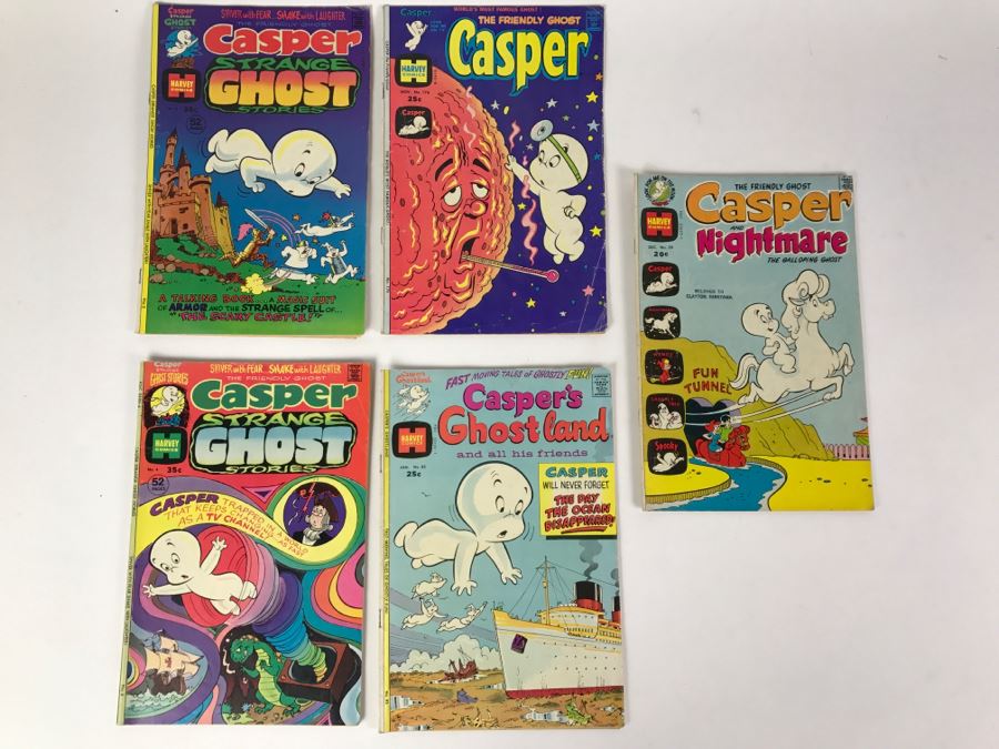 Casper Strange Ghost Stories #4, 5, Casper #176, Casper And Nightmare #39, Casper's Ghostland #82 Comic Books