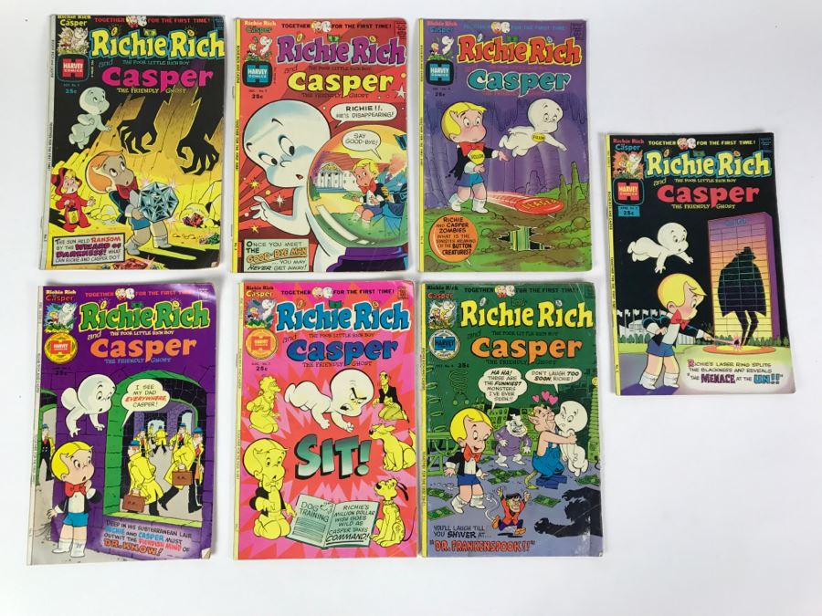(7) Richie Rich And Casper #2, 3, 4, 5, 6, 7, 8 Comic Books [Photo 1]
