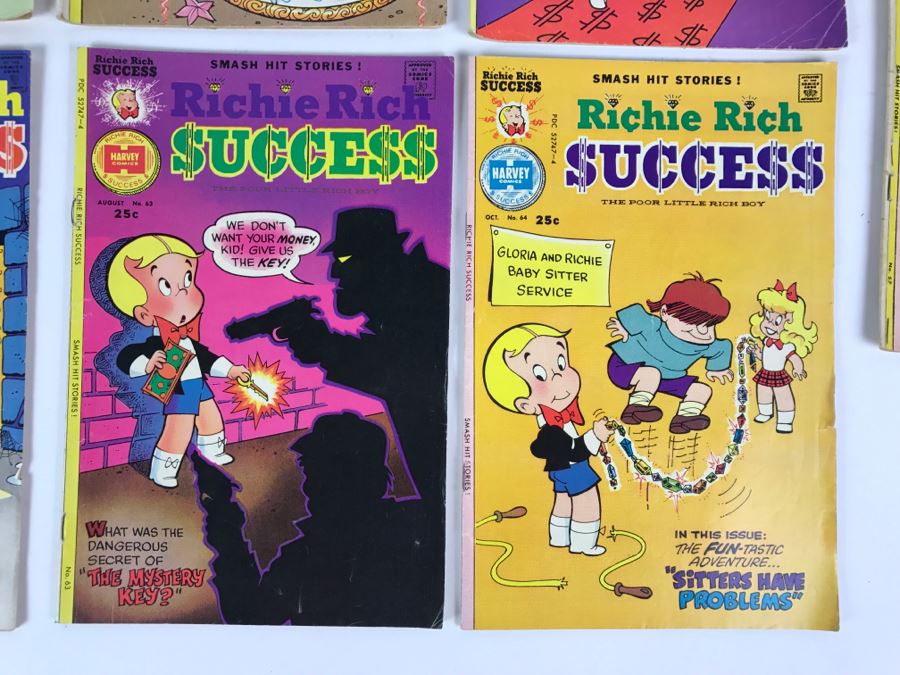 (9) Richie Rich Success #66, 67, 58, 59, 57, 60, 62, 63, 64 Comic Books [Photo 10]