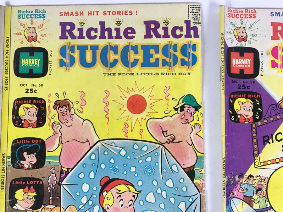 (9) Richie Rich Success #66, 67, 58, 59, 57, 60, 62, 63, 64 Comic Books [Photo 5]