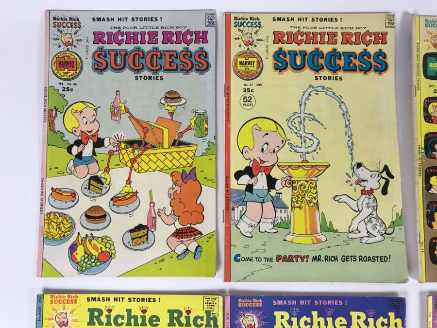 (9) Richie Rich Success #66, 67, 58, 59, 57, 60, 62, 63, 64 Comic Books [Photo 2]