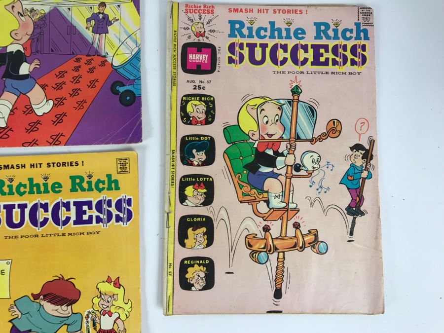 (9) Richie Rich Success #66, 67, 58, 59, 57, 60, 62, 63, 64 Comic Books [Photo 6]