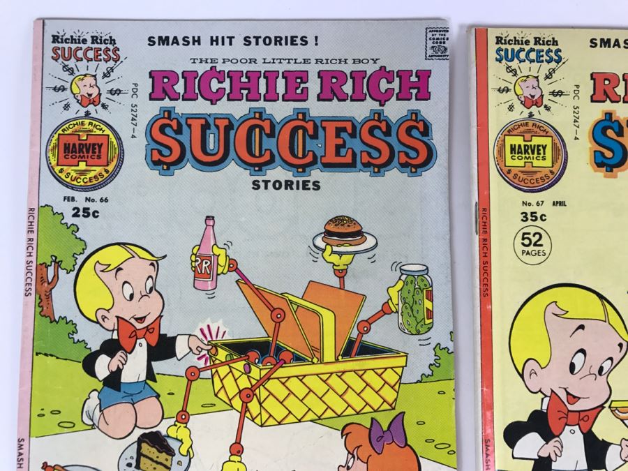 (9) Richie Rich Success #66, 67, 58, 59, 57, 60, 62, 63, 64 Comic Books [Photo 3]