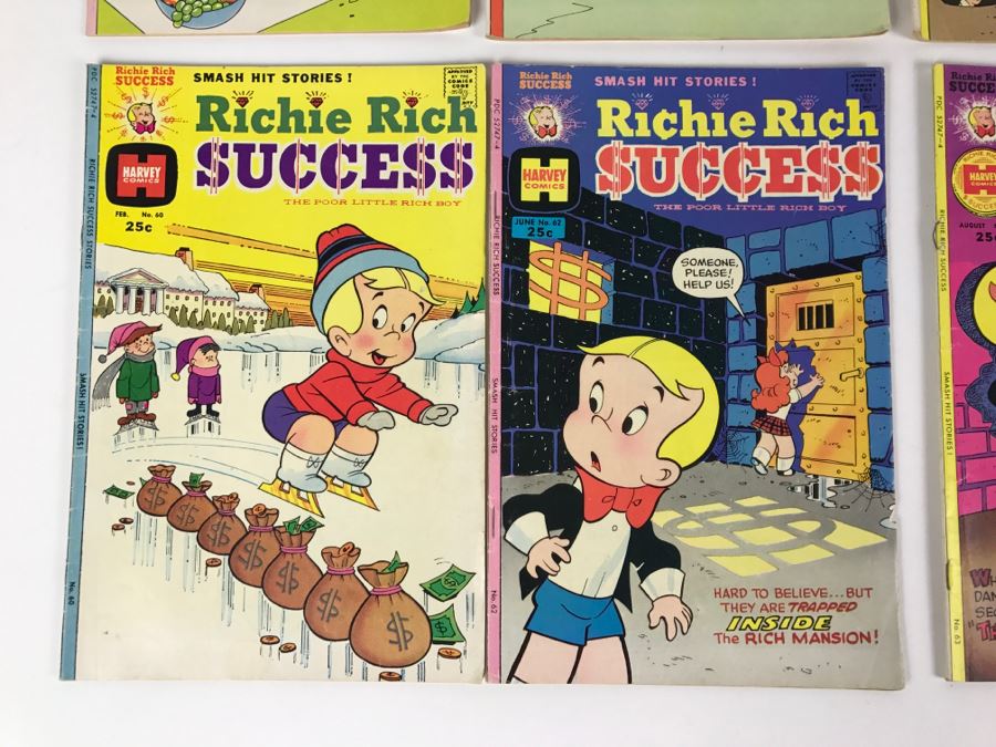 (9) Richie Rich Success #66, 67, 58, 59, 57, 60, 62, 63, 64 Comic Books [Photo 8]