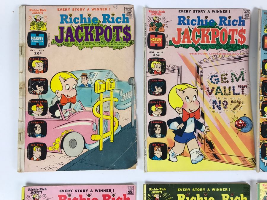 (10) Richie Rich Jackpots #7, 11, 12, 13, 14, 16, 17, 18, 22, 23 Comic Books [Photo 2]