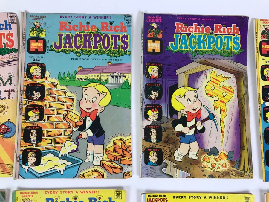 (10) Richie Rich Jackpots #7, 11, 12, 13, 14, 16, 17, 18, 22, 23 Comic Books [Photo 4]