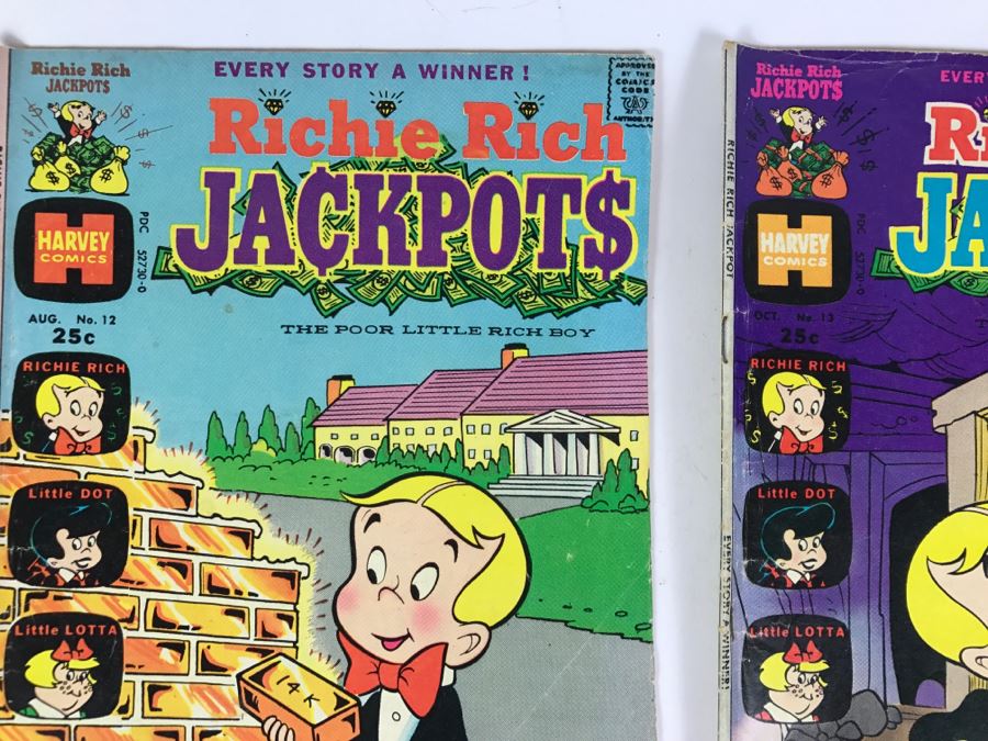 (10) Richie Rich Jackpots #7, 11, 12, 13, 14, 16, 17, 18, 22, 23 Comic Books [Photo 5]