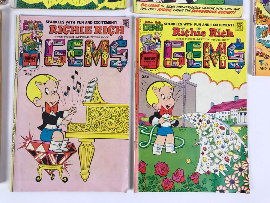 (9) Richie Rich Gems #1, 2, 3, 4, 5, 6, 7, 9, 12 Comic Books [Photo 10]