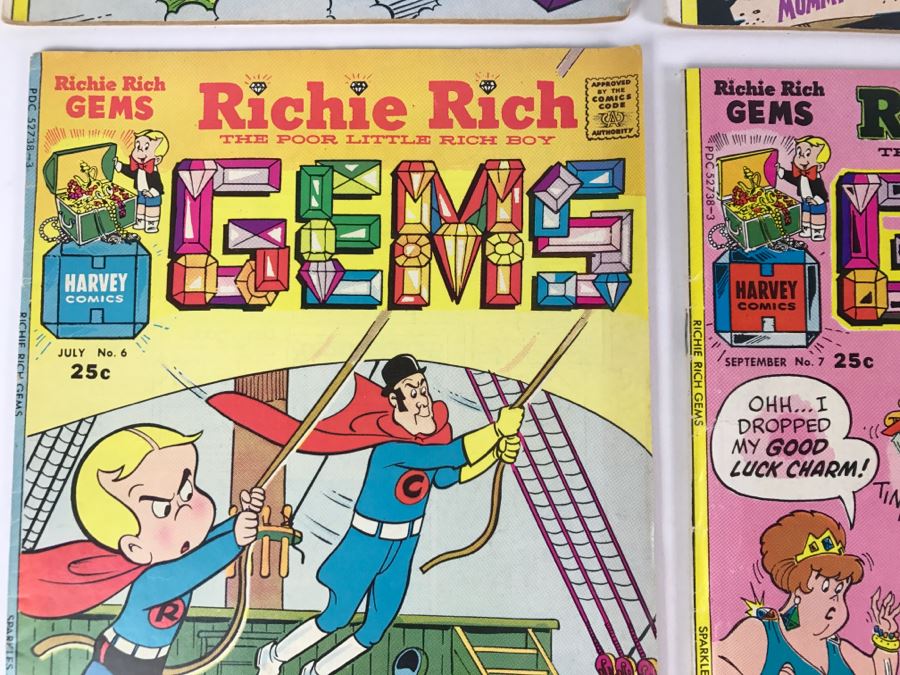 (9) Richie Rich Gems #1, 2, 3, 4, 5, 6, 7, 9, 12 Comic Books [Photo 9]