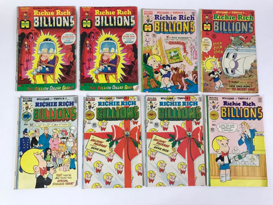 Richie Rich Billions #1, 1, 4, 5, 6, 8, 8, 11 Comic Books