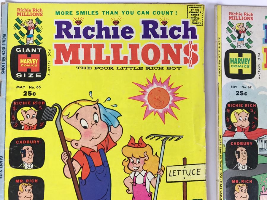 Richie Rich Millions #65, 67, 68, 69, 71, 72, 73, 75, 77 Comic Books [Photo 3]