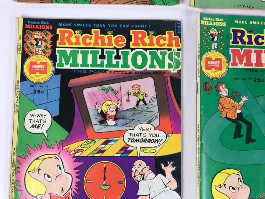 Richie Rich Millions #65, 67, 68, 69, 71, 72, 73, 75, 77 Comic Books [Photo 9]