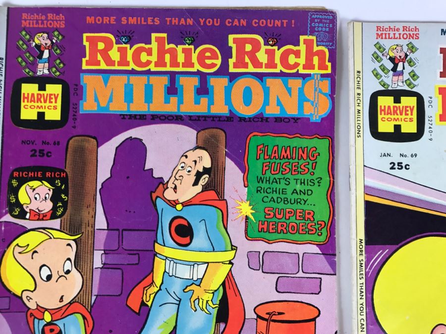 Richie Rich Millions #65, 67, 68, 69, 71, 72, 73, 75, 77 Comic Books [Photo 5]