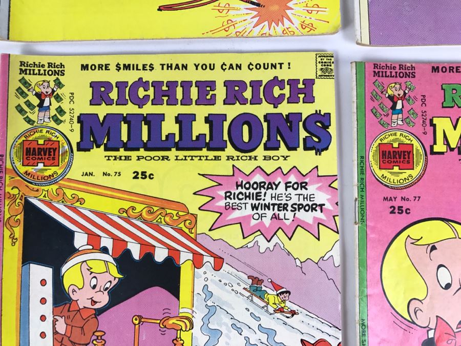 Richie Rich Millions #65, 67, 68, 69, 71, 72, 73, 75, 77 Comic Books [Photo 11]