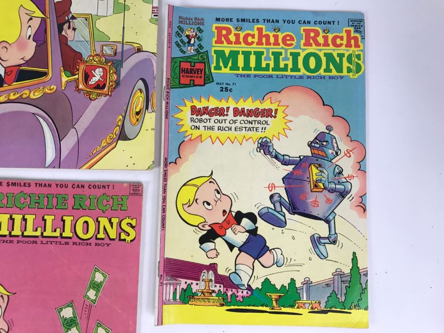 Richie Rich Millions #65, 67, 68, 69, 71, 72, 73, 75, 77 Comic Books [Photo 6]