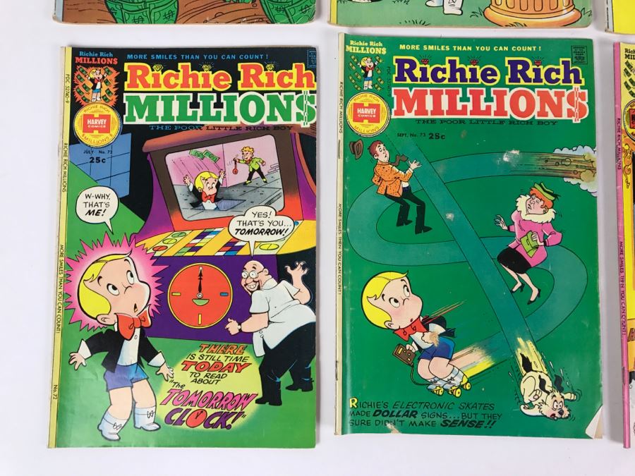 Richie Rich Millions #65, 67, 68, 69, 71, 72, 73, 75, 77 Comic Books [Photo 8]