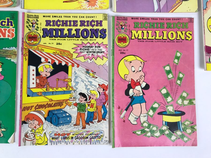 Richie Rich Millions #65, 67, 68, 69, 71, 72, 73, 75, 77 Comic Books [Photo 10]