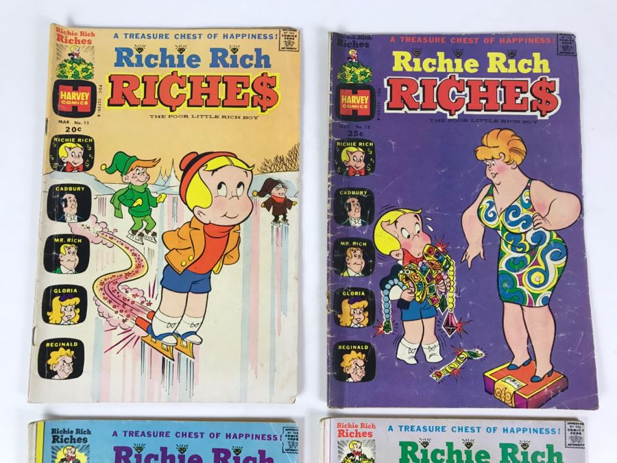 (4) Richie Rich Riches #11, 12, 13, 15 Comic Books [Photo 2]