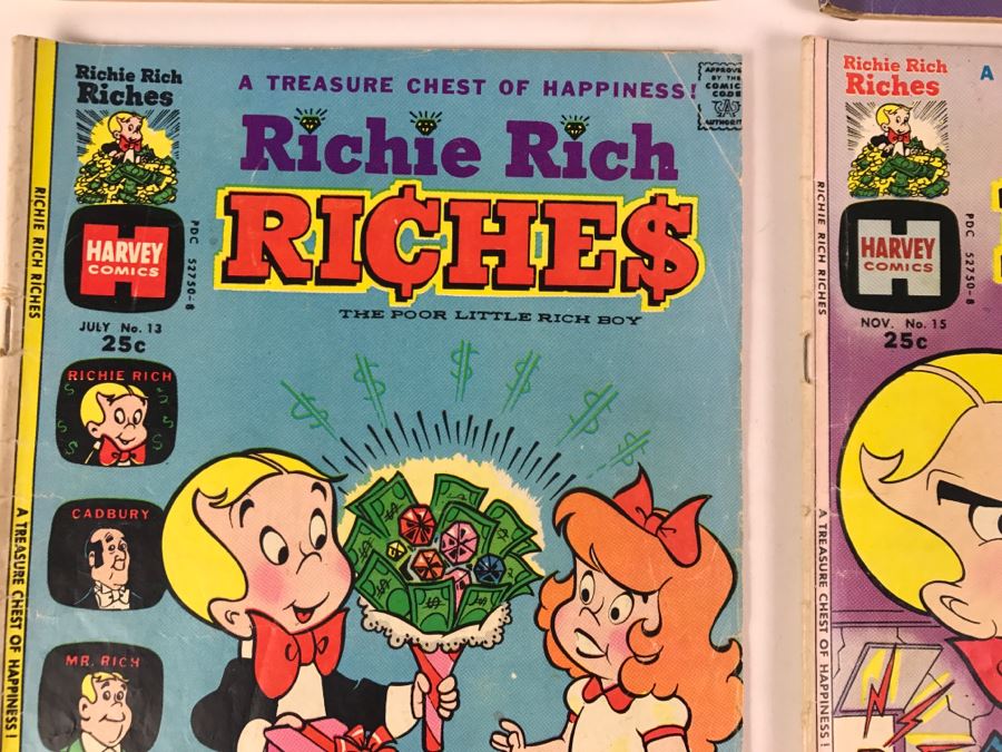 (4) Richie Rich Riches #11, 12, 13, 15 Comic Books [Photo 5]