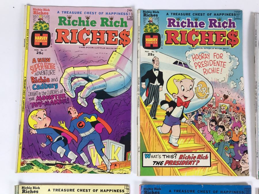 (7) Richie Rich Riches #17, 18, 19, 20, 21, 23, 25 Comic Books [Photo 2]