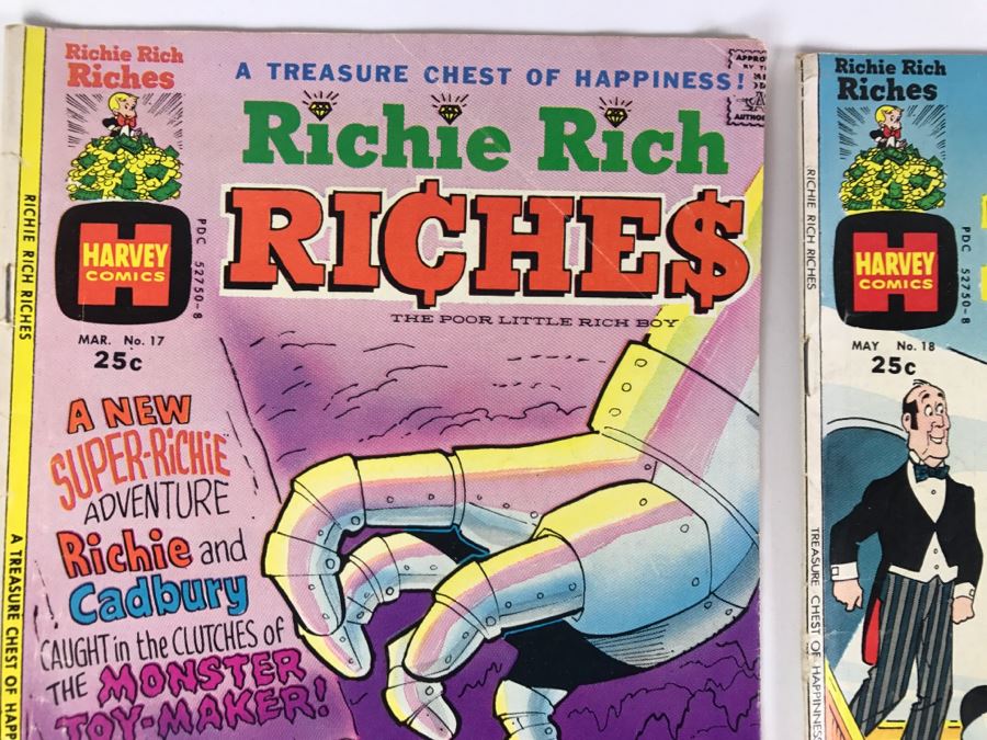 (7) Richie Rich Riches #17, 18, 19, 20, 21, 23, 25 Comic Books [Photo 3]