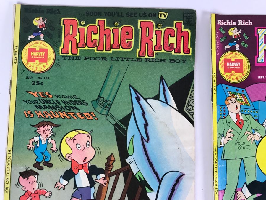 (8) Richie Rich #133, 134, 135, 138, 141, 142, 143, 144 Comic Books [Photo 3]