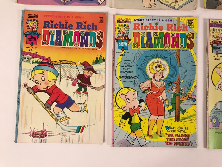 (9) Richie Rich Diamonds #10, 12, 13, 14, 16, 17, 19, 22, 24 Comic Books [Photo 8]