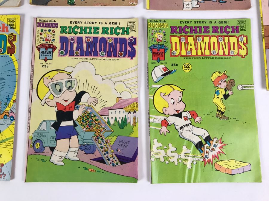 (9) Richie Rich Diamonds #10, 12, 13, 14, 16, 17, 19, 22, 24 Comic Books [Photo 10]