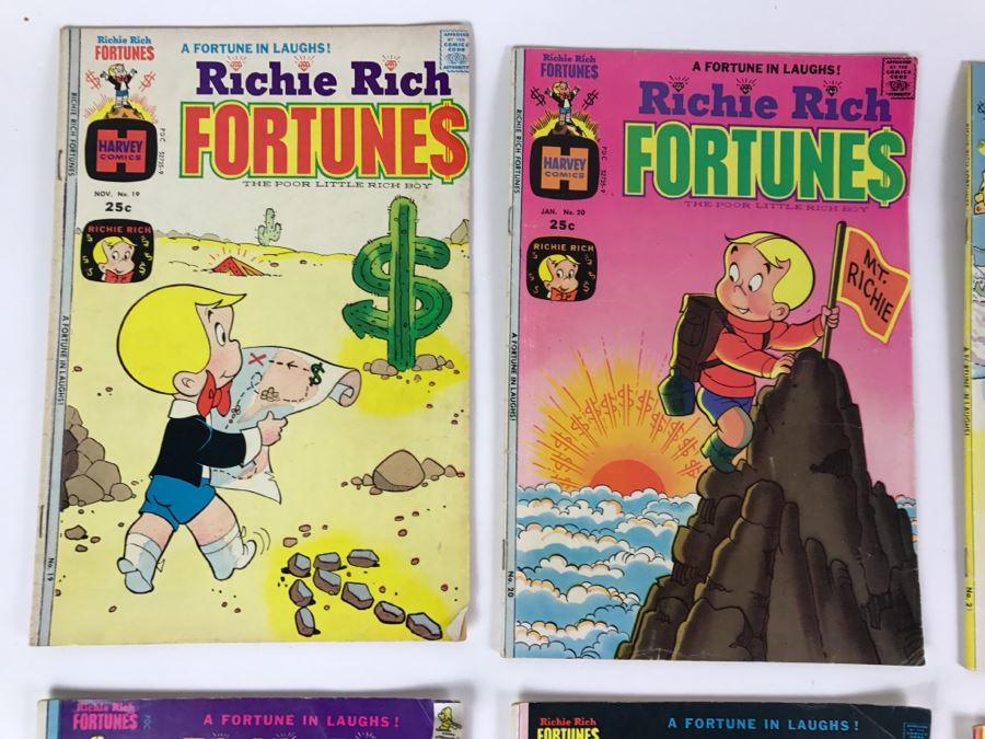 (6) Richie Rich Fortunes #19, 20, 21, 22, 24, 29 Comic Books [Photo 2]