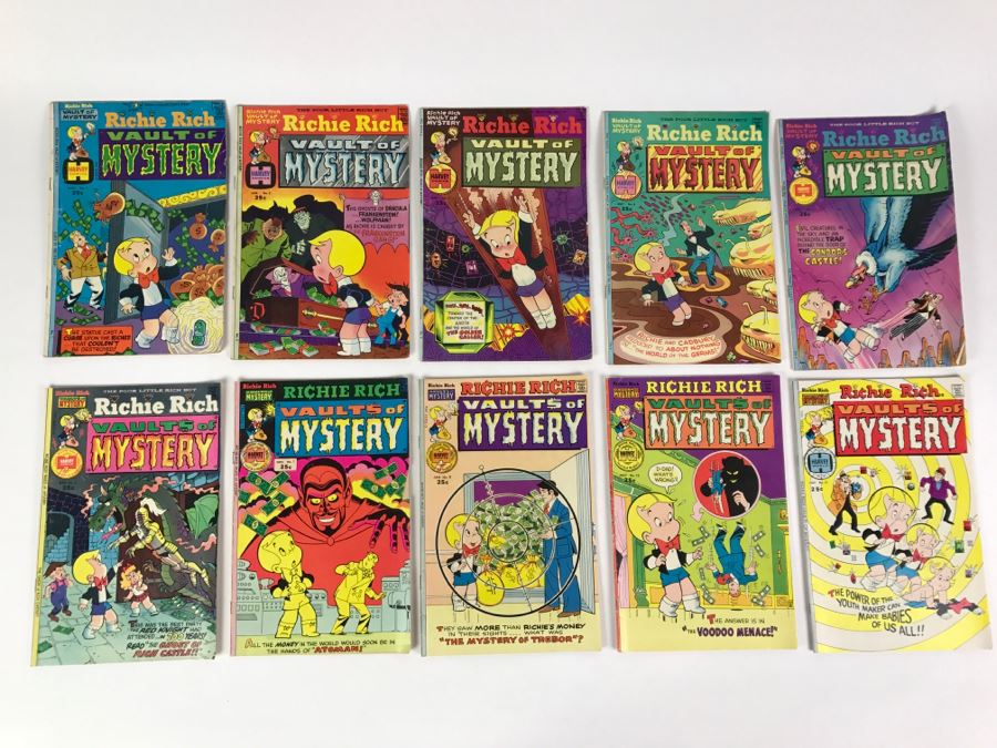 (10) Richie Rich Vault Of Mystery #1, 2, 3, 4, 5, 6, 7, 8, 10, 11 Comic Books [Photo 1]