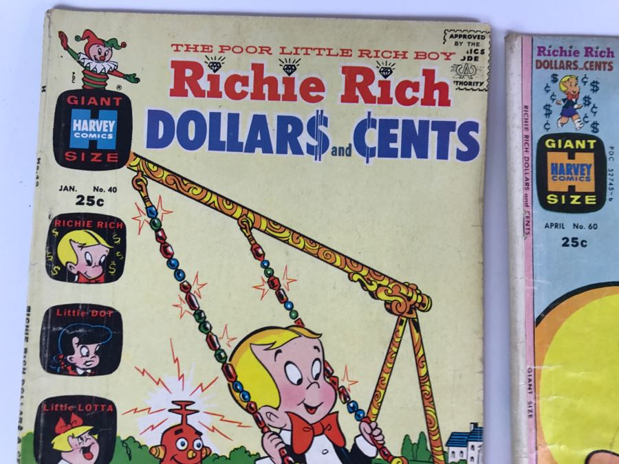(9) Richie Rich Dollars And Cents #40, 60, 63, 64, 66, 67, 69, 70, 71 Comic Books [Photo 3]