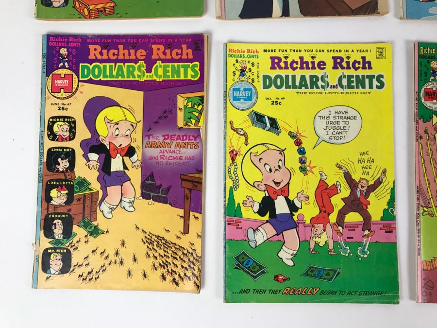 (9) Richie Rich Dollars And Cents #40, 60, 63, 64, 66, 67, 69, 70, 71 Comic Books [Photo 8]