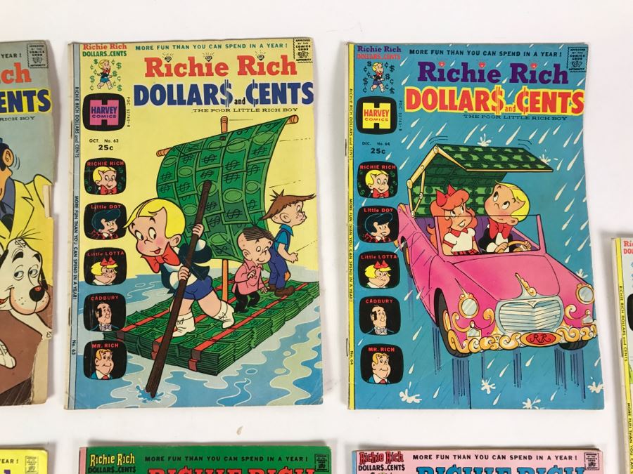 (9) Richie Rich Dollars And Cents #40, 60, 63, 64, 66, 67, 69, 70, 71 Comic Books [Photo 4]