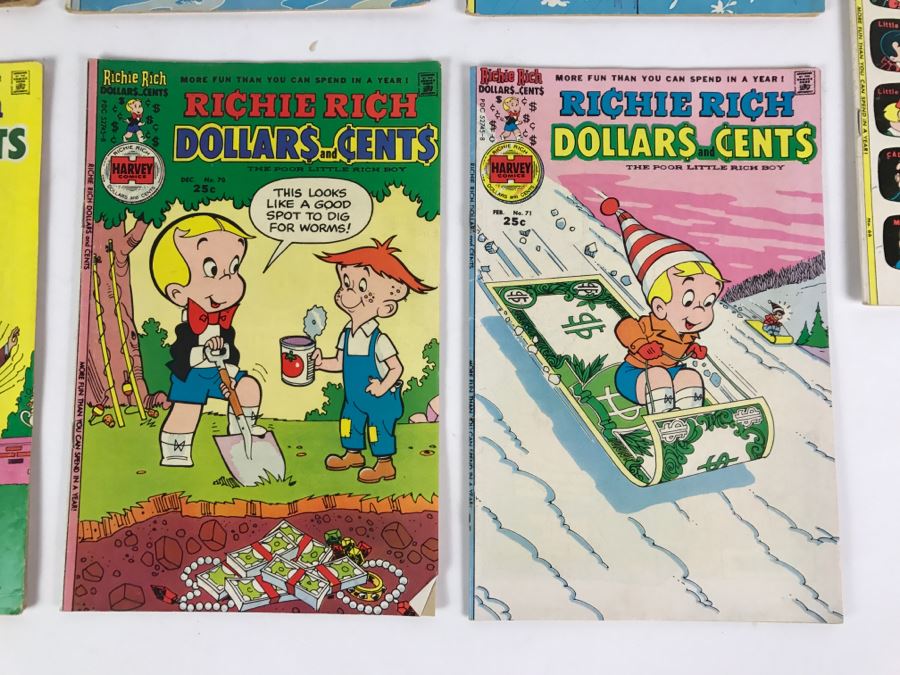 (9) Richie Rich Dollars And Cents #40, 60, 63, 64, 66, 67, 69, 70, 71 Comic Books [Photo 10]
