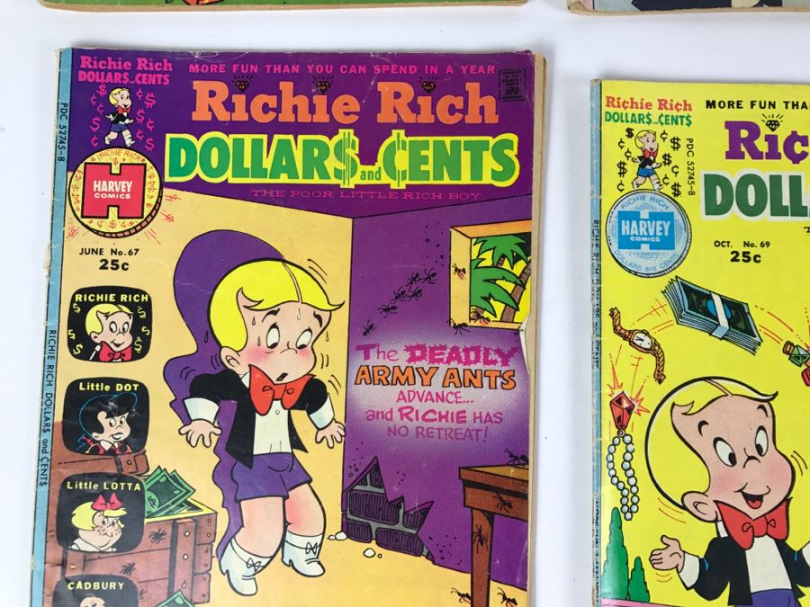 (9) Richie Rich Dollars And Cents #40, 60, 63, 64, 66, 67, 69, 70, 71 Comic Books [Photo 9]