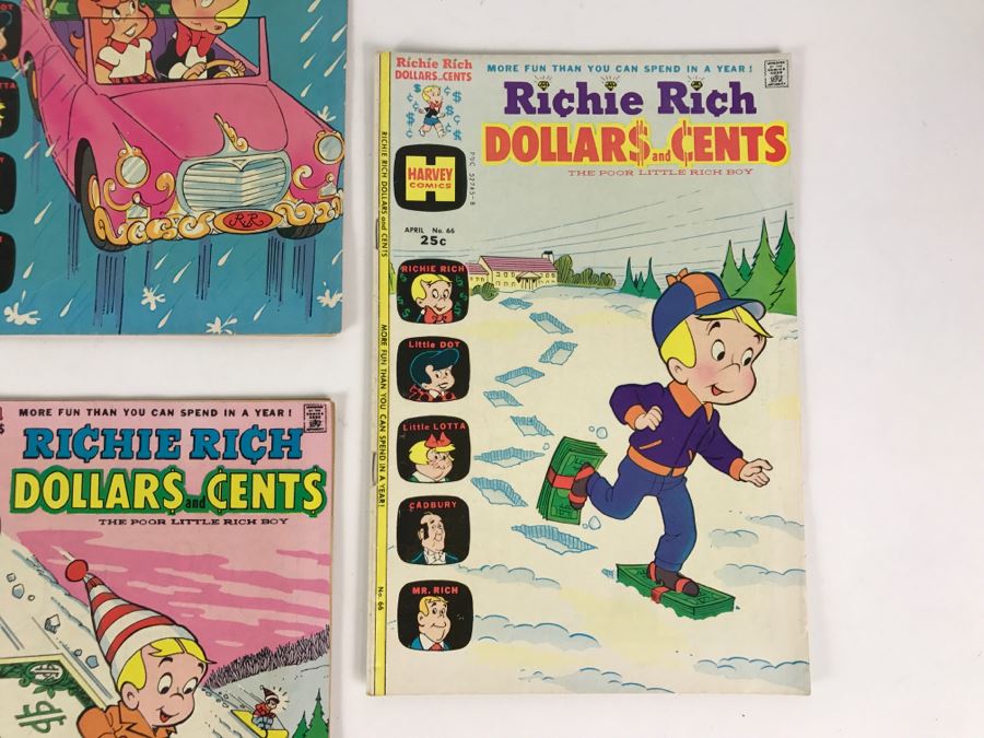 (9) Richie Rich Dollars And Cents #40, 60, 63, 64, 66, 67, 69, 70, 71 Comic Books [Photo 6]